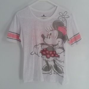 Disney Parks Minnie Mouse burnout baseball tee